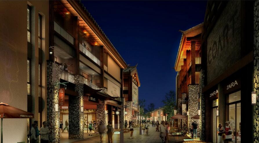 麗江雪山藝術(shù)小鎮(zhèn)夜景照明工程