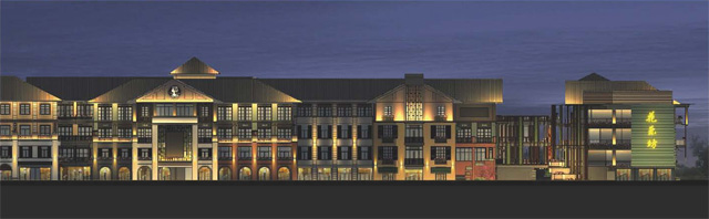 風情商業街照明設計效果圖五