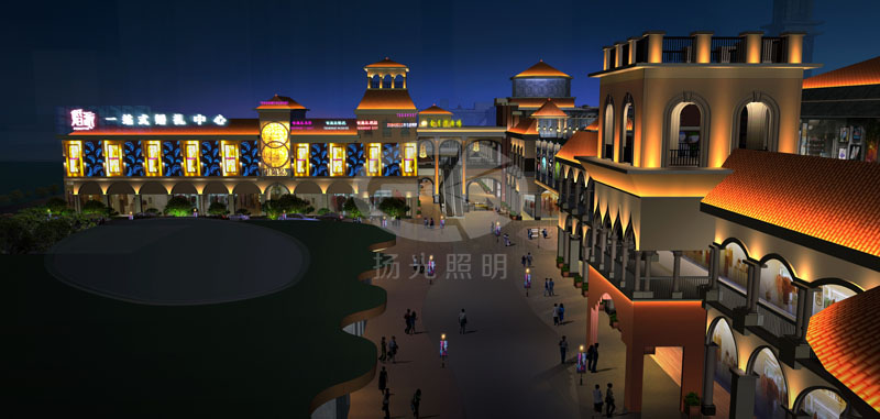 商業街燈光設計效果圖二