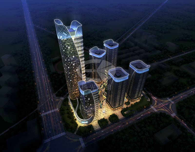 寫字樓亮化設計效果圖一