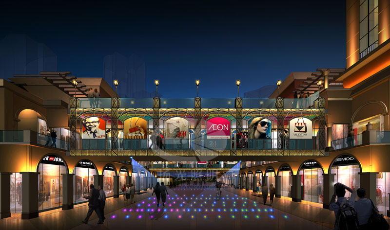 商業廣場亮化設計效果圖