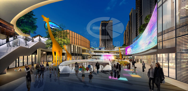 商業綜合體泛光照明設計效果圖